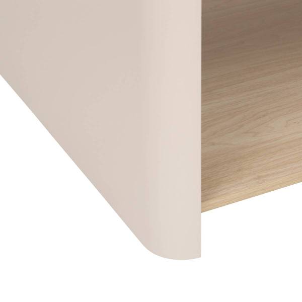Couchtisch ROUNDY Weiß - Holzwerkstoff - 60 x 40 x 80 cm