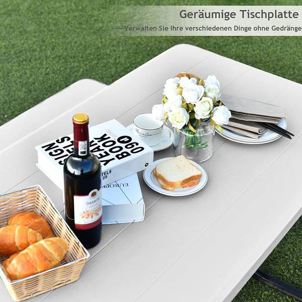 Bierzeltgarnitur OP3499 Weiß - Eisen