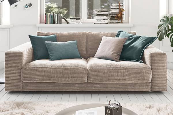 Sofa 2-Sitzer MADELINE Taupe