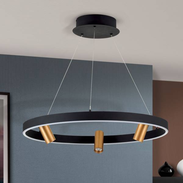 Hanglamp BERLIN zwart - metaal - 62 x 4 x 62 cm