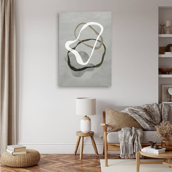 Wandbild abstrakte linien im boho-stil 40 x 60 cm