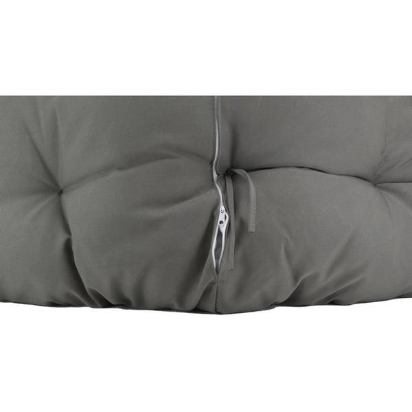 Fauteuil double suspendu en polyrésine Noir - Fibres naturelles - 128 x 186 x 67 cm