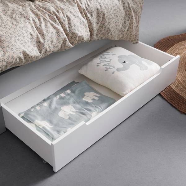 Kinder-/Juniorbett DANNY Grau - Weiß - Holzwerkstoff - 96 x 80 x 203 cm