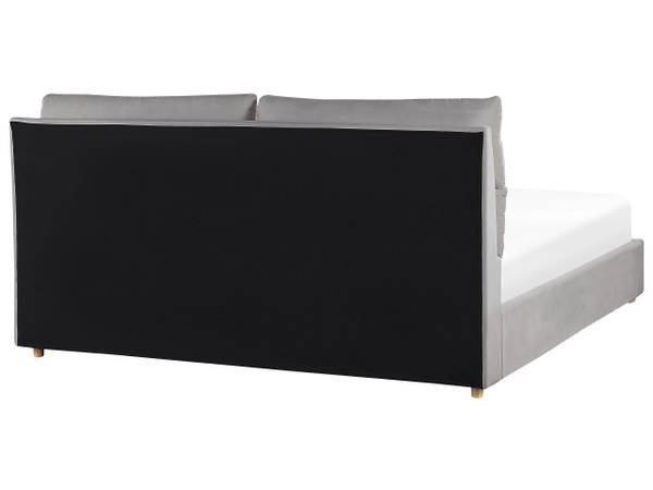 Lit double BATILLY Gris - Gris lumineux - 194 x 224 cm