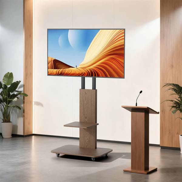 Support TV Ethos Noir - Bois manufacturé - Métal - 51 x 157 x 70 cm