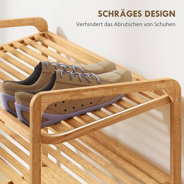 Schuhregal 838-538V00ND Braun - Bambus - 33 x 51 x 76 cm