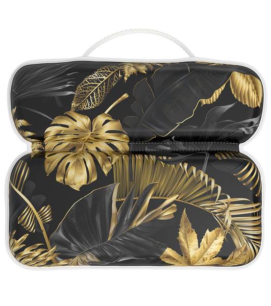 Badewannenkissen Golden Leaves Gold - Kunststoff - 39 x 55 x 31 cm