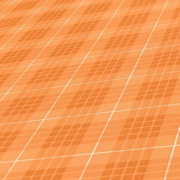 Karotapete Retro Orange - Weiß