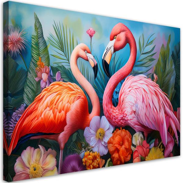 Wandbild flamingos vögel exotische tiere 60 x 40 cm