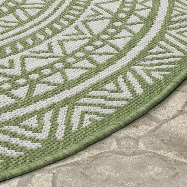 Outdoorteppich Mistra D Grün - 120 x 120 cm
