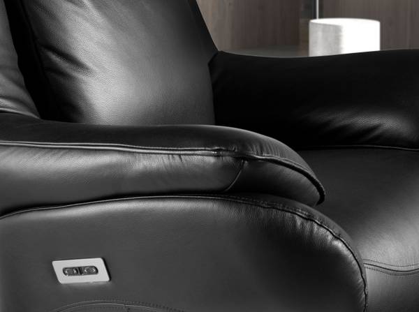 Relax-Drehsessel 5124 Schwarz - Flachgewebe - Kunstleder - 91 x 118 x 86 cm