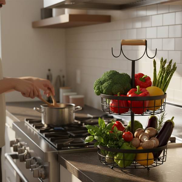 Obstkorb Etagere 2-stöckig kaufen