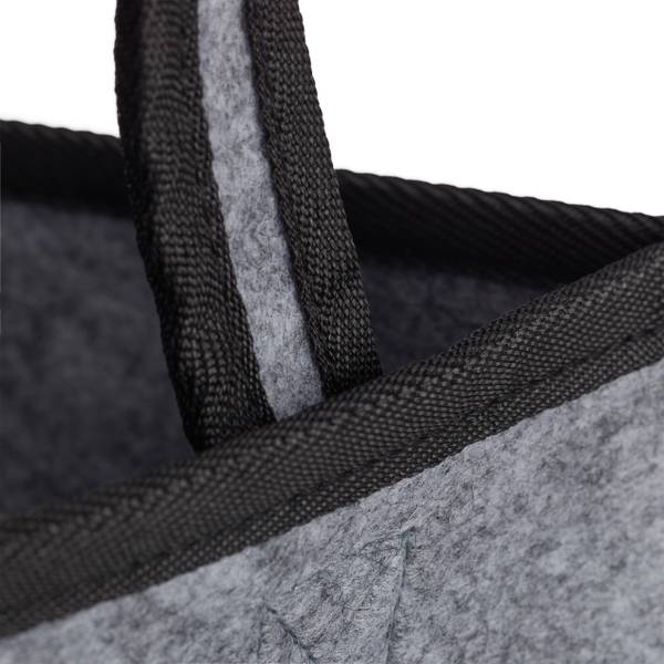 Filz Flaschentasche für 9 Weinflaschen Schwarz - Grau - Filz - 24 x 45 x 24 cm