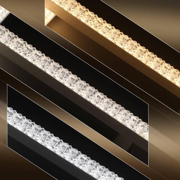 Plafonnier LED Beatrice Noir - Métal - 48 x 9 x 57 cm