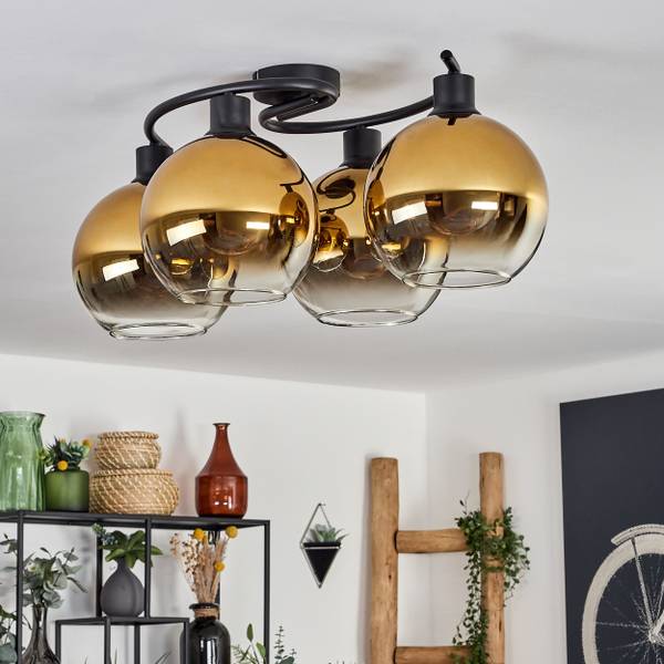 Deckenleuchte Cesaro Gold - Metall - 42 x 27 x 66 cm