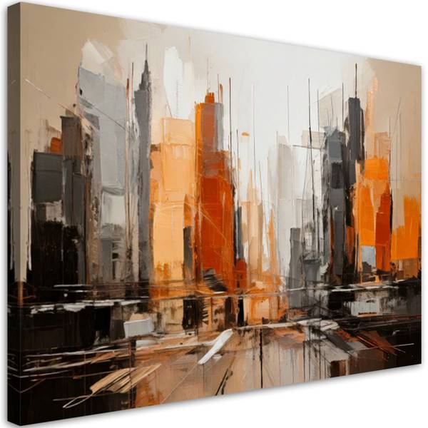 Canvas schilderij Blokken 90 x 60 cm