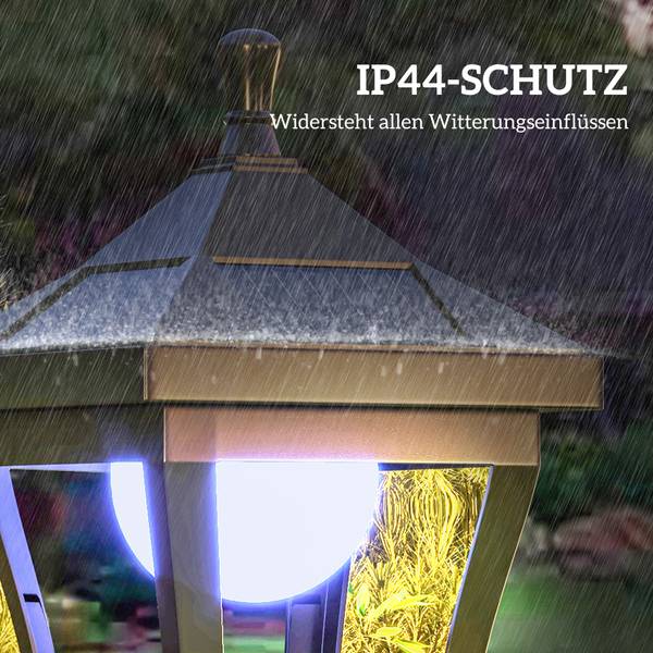 Solar Gartenlaterne B30-053V00BK Schwarz - ABS - Polycarbonat - 15 x 127 x 15 cm