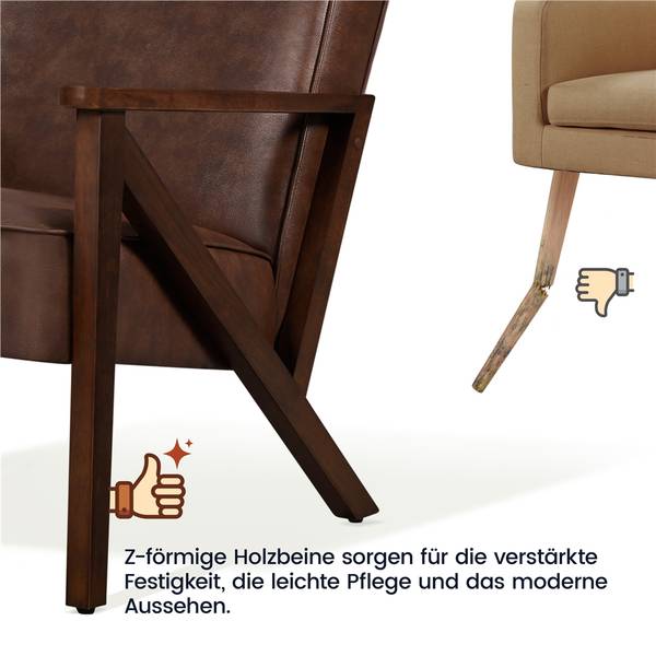 Sessel ARL71 Dunkelbraun