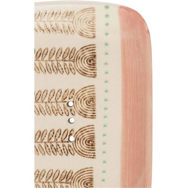 Porte savon en grès Retro Céramique - 10 x 2 x 14 cm