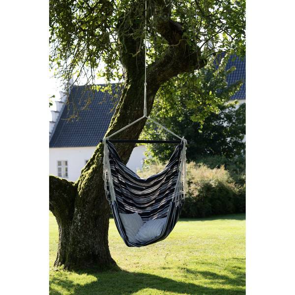 Hängematte Lamia Grau - Baumwollstoff - 100 x 185 x 130 cm