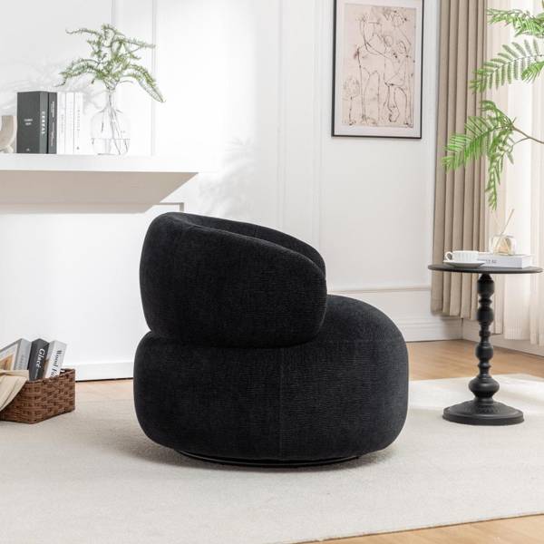 Drehsessel Max Anthrazit - Flachgewebe - Polyester