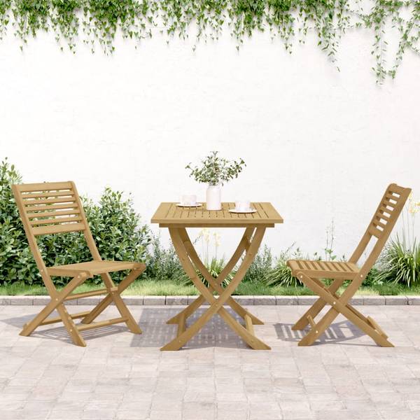 Gartenstühle 2er Set D5021 Hellbraun - 2er Set