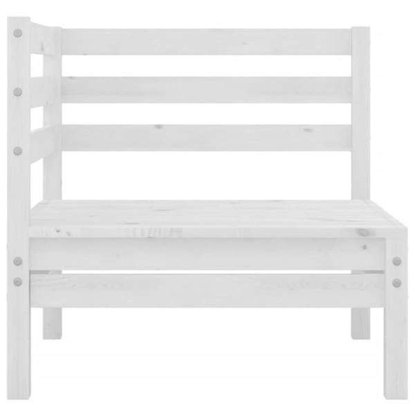 Garten-Lounge-Set 3010483 (6-teilig) Weiß - Kiefer - 64 x 63 x 64 cm