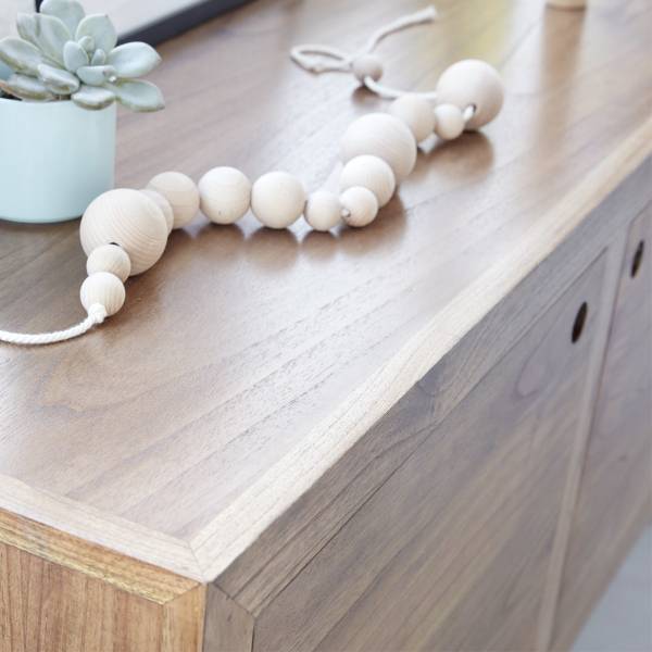 Kommode Beige - Massivholz - 180 x 84 x 45 cm
