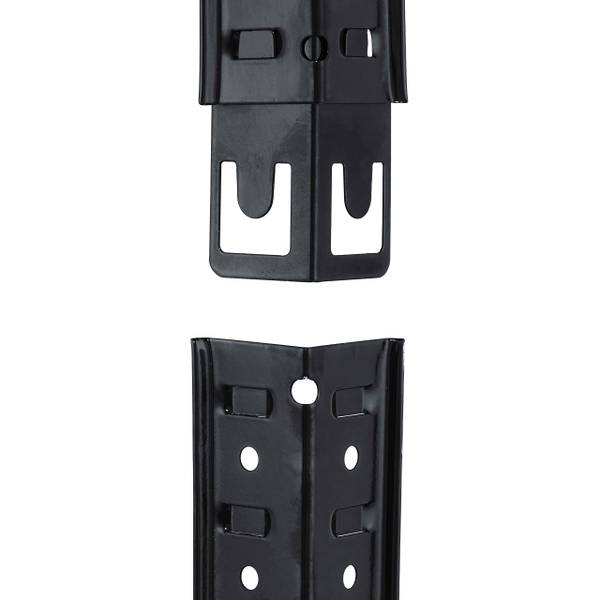 2x Schwarzes Schwerlastregal Schwarz - Braun - Stahl - 100 x 180 x 41 cm