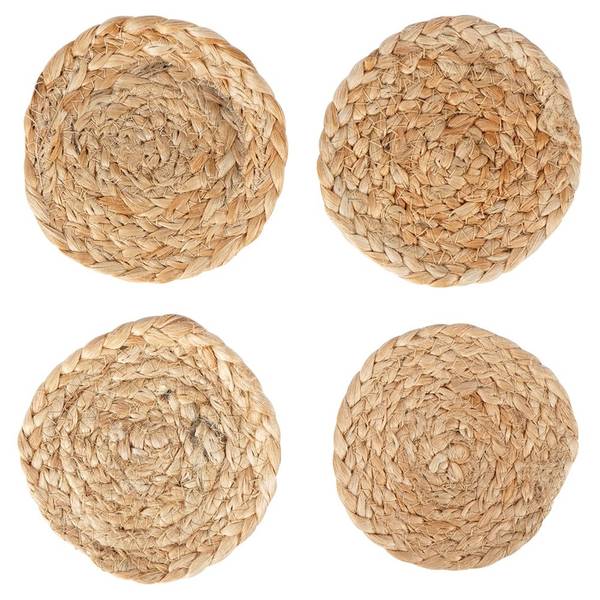 Tassenuntersetzer 4er 139408 Beige - Naturfaser - 10 x 1 x 10 cm