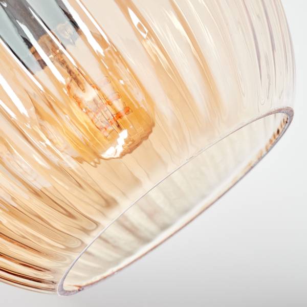 Deckenleuchte Cesaro Orange - Aluminium - Klarglas - 70 x 31 x 82 cm