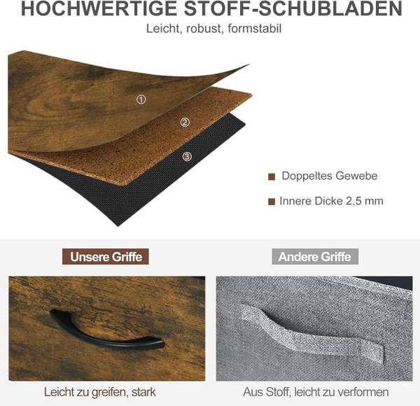 Sideboard Kilian Braun - Holzwerkstoff - Metall - 100 x 54 x 30 cm