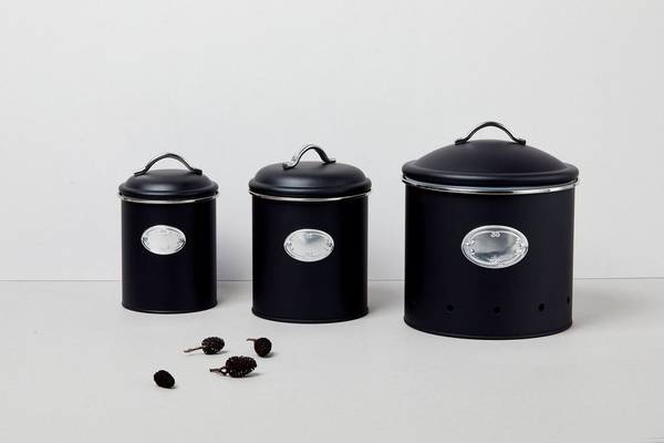 Récipient de stockage de nourriture NERO Noir - Métal - 12 x 17 x 12 cm