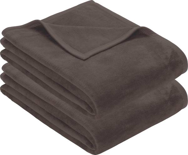 Wohndecke 2er-Pack 160730 Taupe - 100 x 150 cm