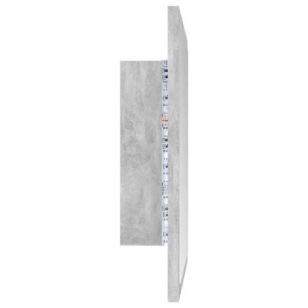 Miroir 3007760 Gris - Bois manufacturé - Matière plastique - 40 x 37 x 8 cm