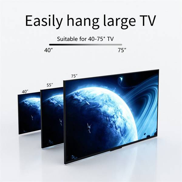 Support TV Solivis Blanc - Métal - 38 x 157 x 60 cm