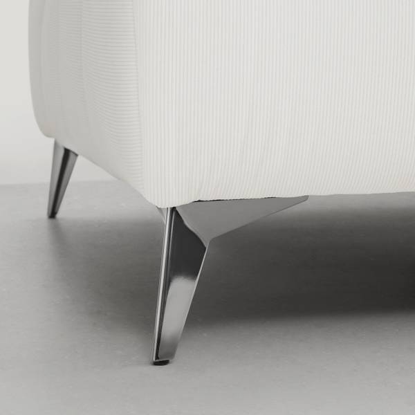 Ecksofa ESTELLA Weiß - Textil - Holz teilmassiv - 1 x 1 x 1 cm