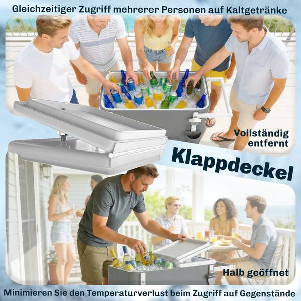 Kühlwagen 846-217V00GY Grau - Kunststoff - 38 x 83 x 84 cm