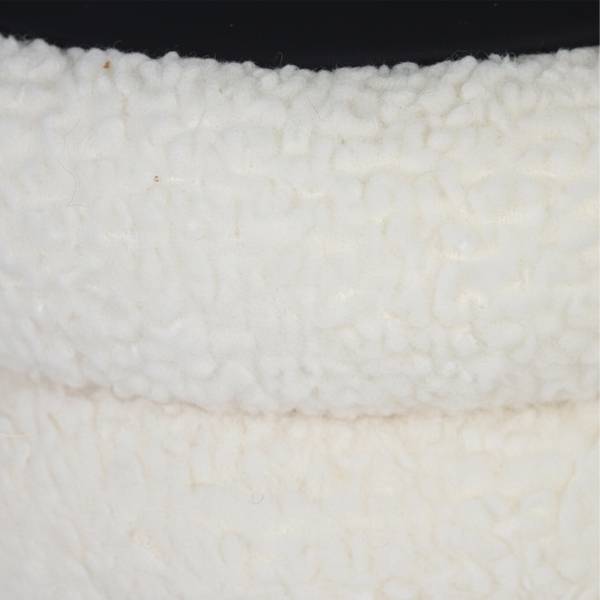 Kruk met bergruimte Teddystof wit - polyester - 37 x 44 x 37 cm