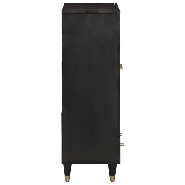 Highboard DE2775 Schwarz - Massivholz - 33 x 100 x 60 cm
