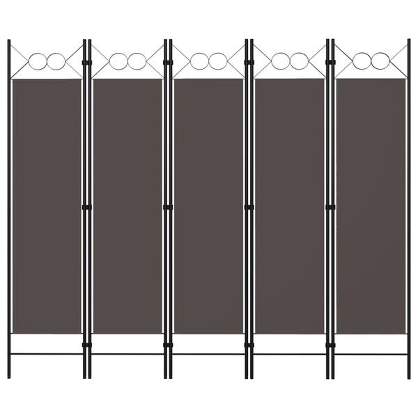 Scheidingswand 3002980-3 set van 5 antracietkleurig