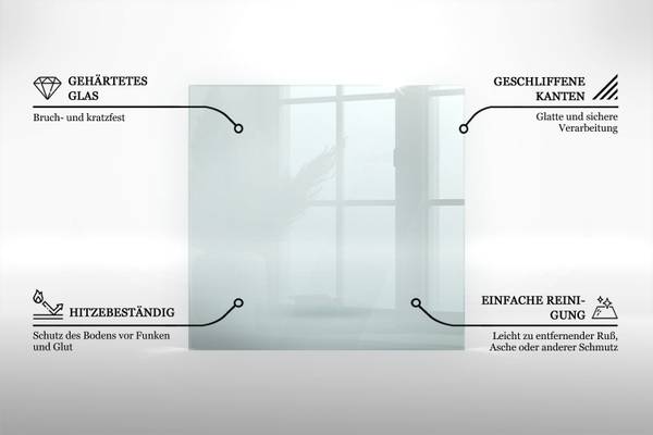Glasplatte Recta Breite: 80 cm