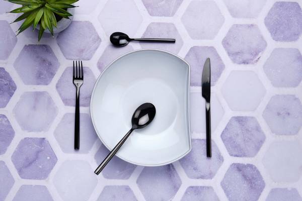NILS Teelöffel-Set, 6-teilig Schwarz