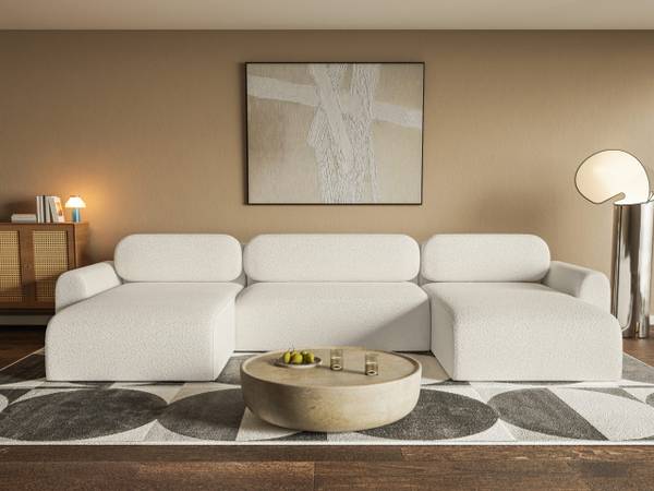 Ecksofa Lome U Weiß