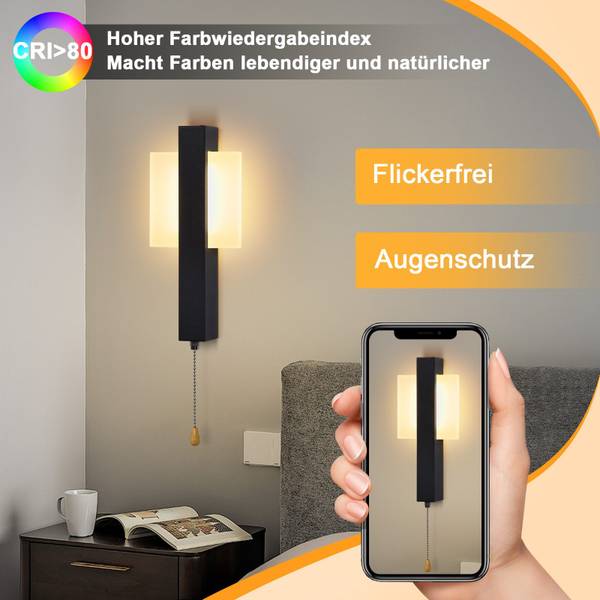 Wandlamp tLxr zwart - ijzer - 12 x 5 x 28 cm