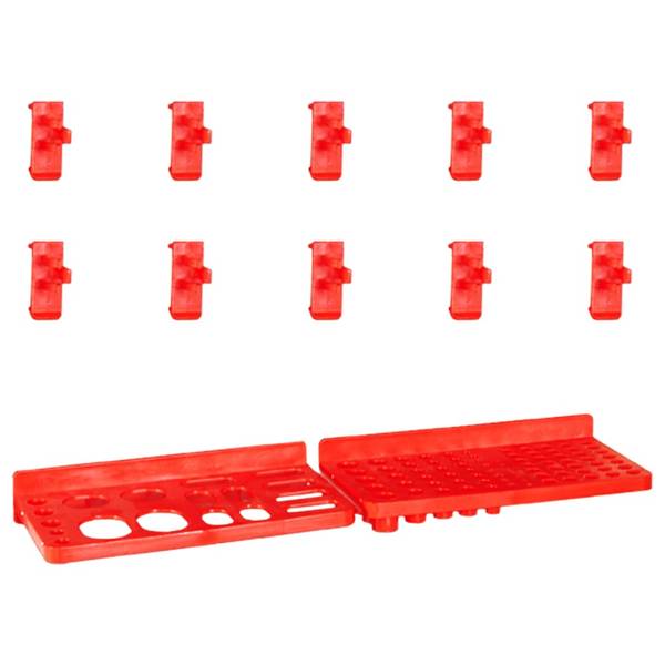 Opbergbakkenset 3001589 Set van 29 zwart - rood - kunststof - 38 x 2 x 35 cm