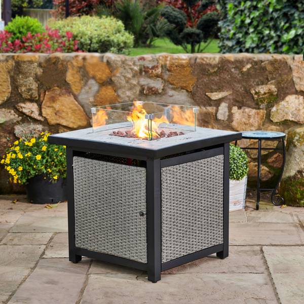 Terrasse im Freien Grau - Metall - 77 x 70 x 77 cm