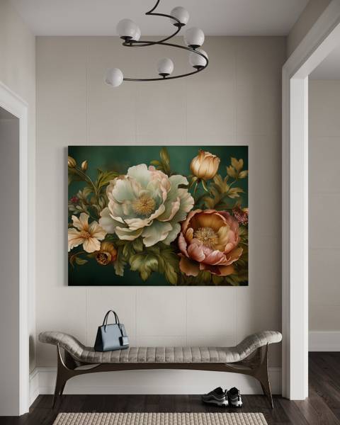 Canvas schilderij Bloemen 100 x 70 cm