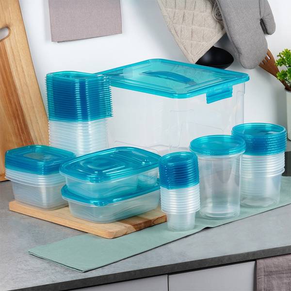 Lebensmittelbehälter 50er Set Kunststoff - 23 x 21 x 32 cm