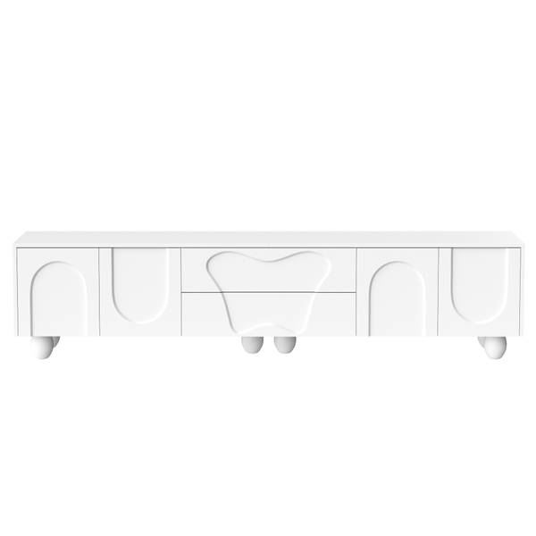 Tv-Lowboard AegisRylor Weiß - Holzwerkstoff - 180 x 42 x 40 cm